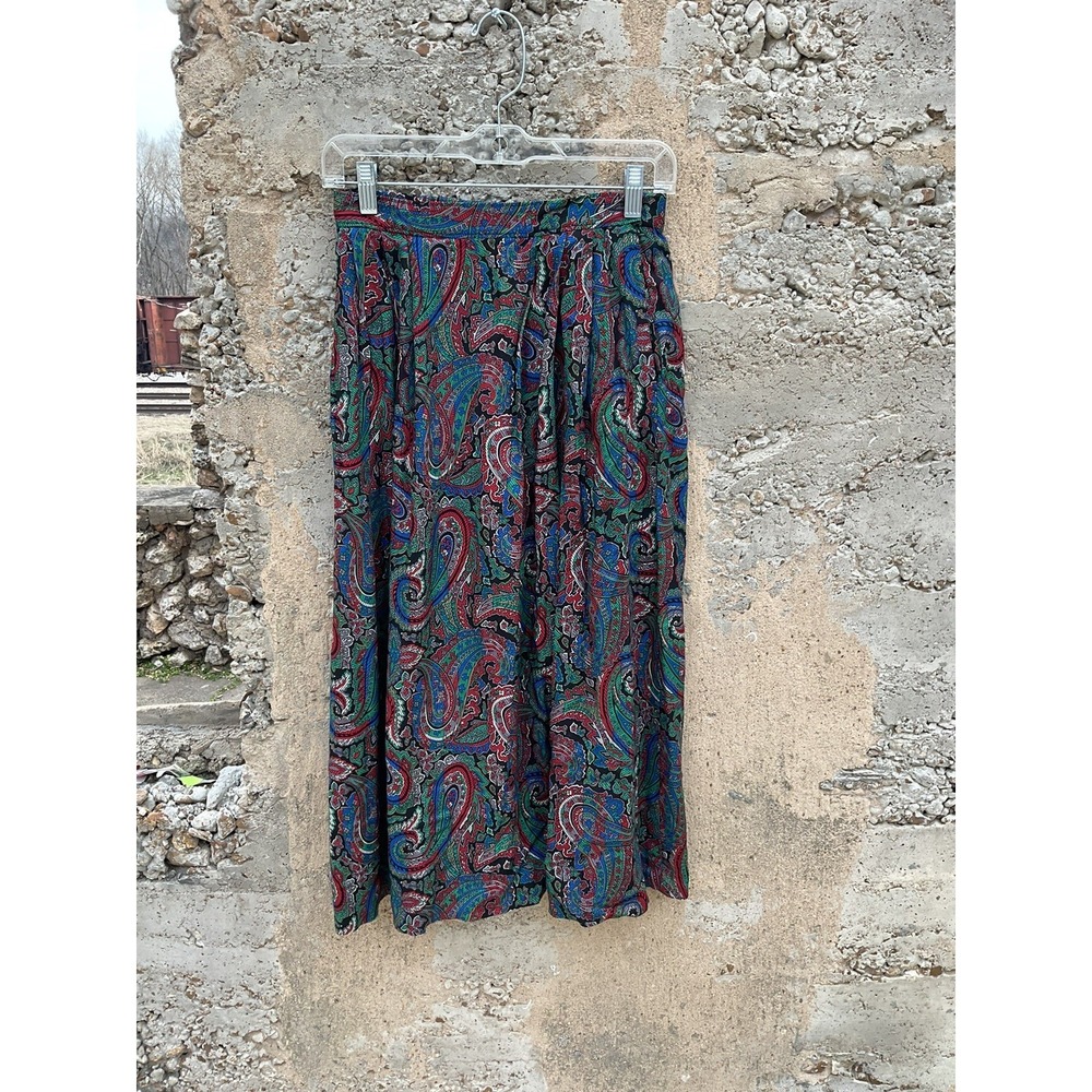 Vintage Country Sophisticates by Pendleton Skirt 6 Pleated‎ Cottage Paisley